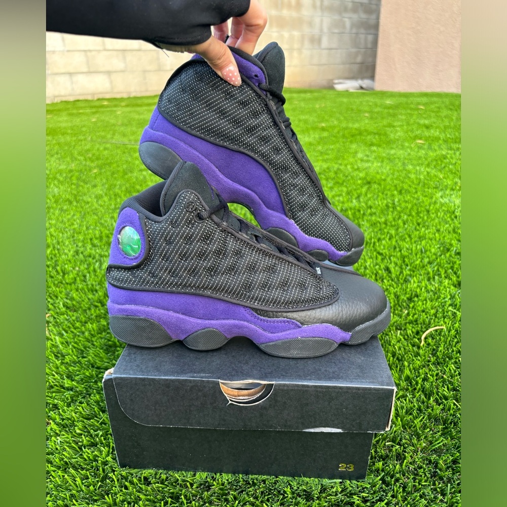 Jordan 13 Court Purple Kids Sneakers